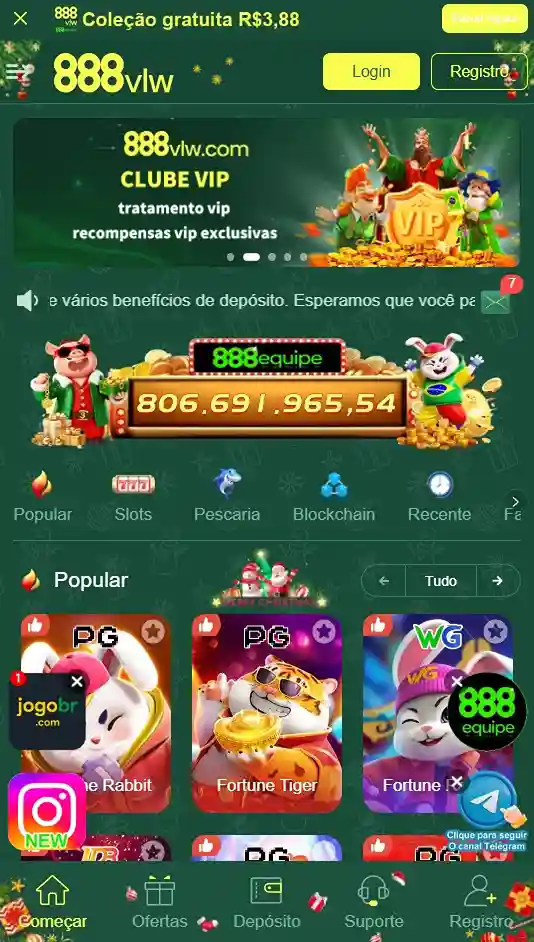 Aplicativo móvel do 888VLW